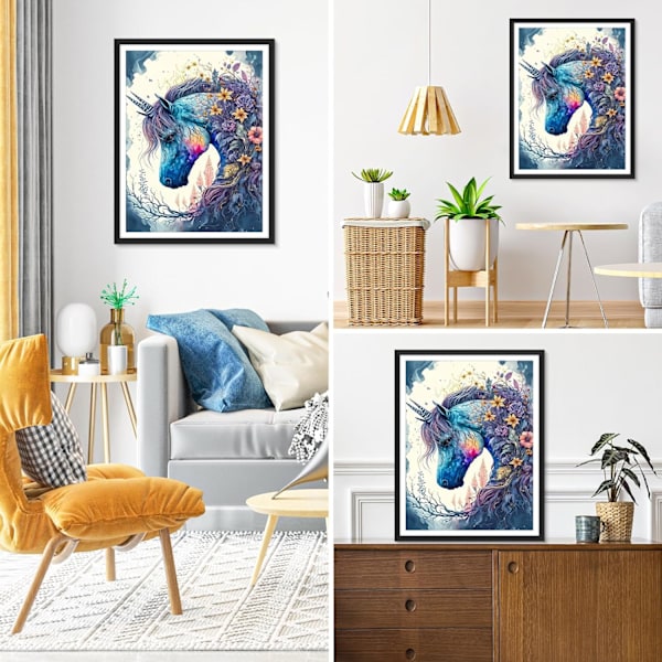 30x40cm Enhörning 5D diamantmålningssats K