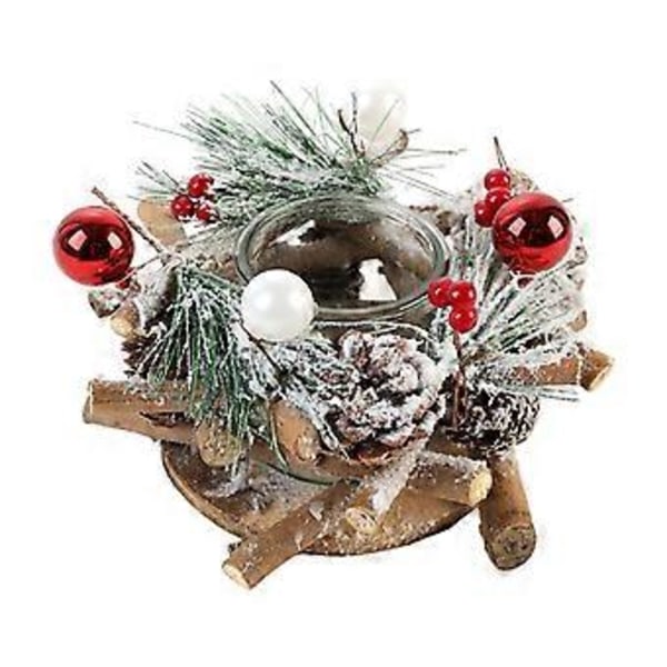 Julelysestage Lysestage Fest Hjem Køkken Glas Fyrfadsstageholder (Med Stænger 15x12x15cm)
