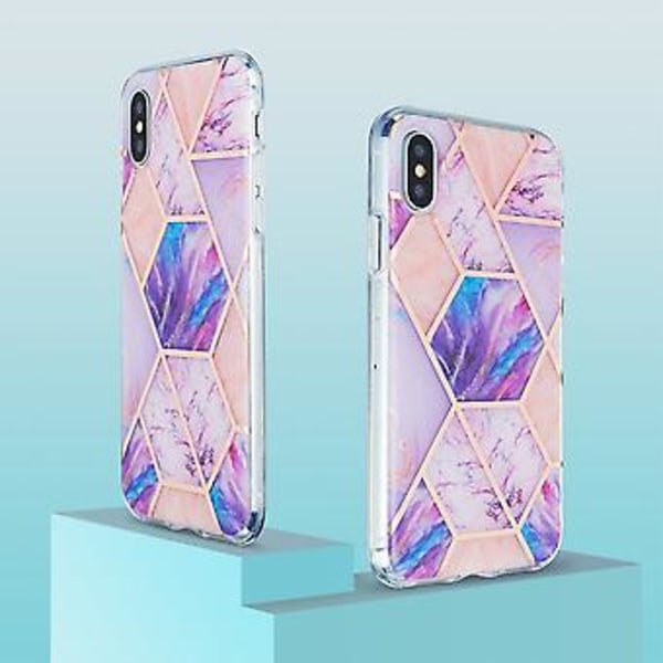 TPU Skyddande Skal för iPhone XS / X (Rosa Lila)