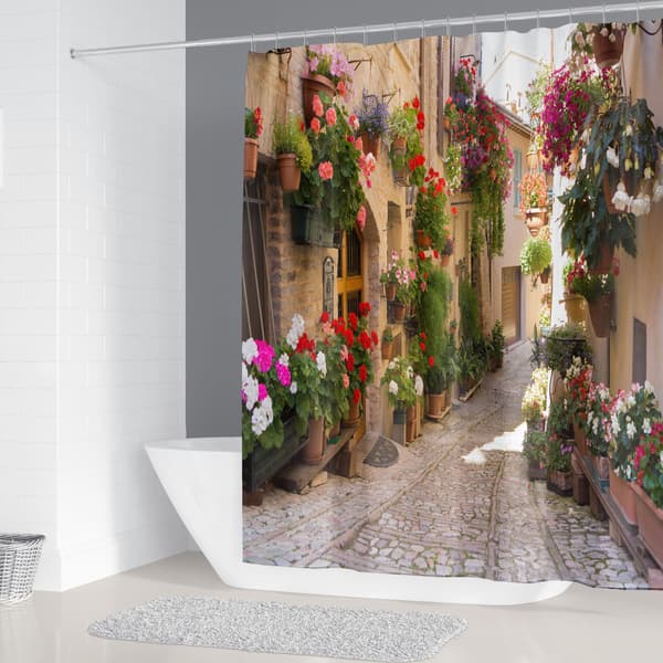 Duschdraperi med utsikt över gatan 180*200 cm, Duschdraperi