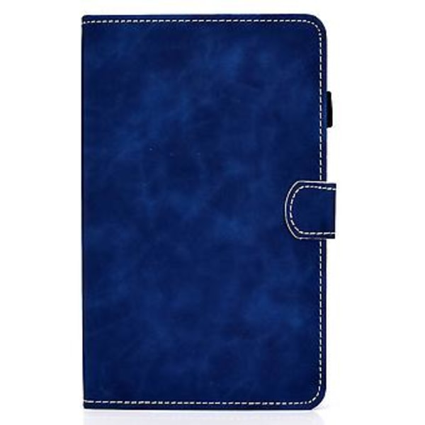 Lehmännahka-tekstuurista PU-tablettikuori Samsung Galaxy Tab A9+:lle (Sininen)