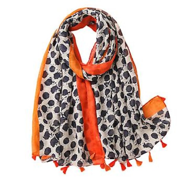 Dam Scarf Boho Lätt Floral Print Scarf Höst/Vinter Mode Frans Scarf Sjal, Födelsedagspresent, Julgåva-SL2008-007