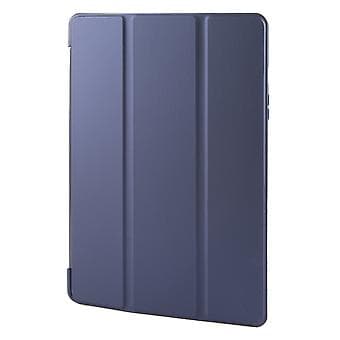 Tri-fold lærtablettveske for Samsung Galaxy Tab A9+ (Mørk blå)