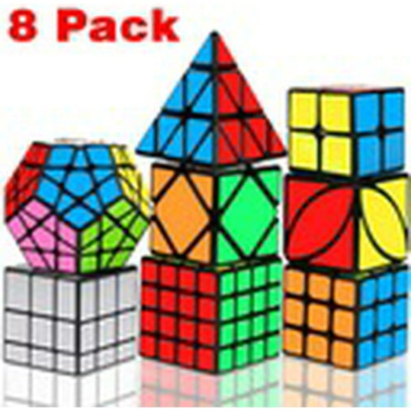 Rubiks kube sett svart 8-pakning
