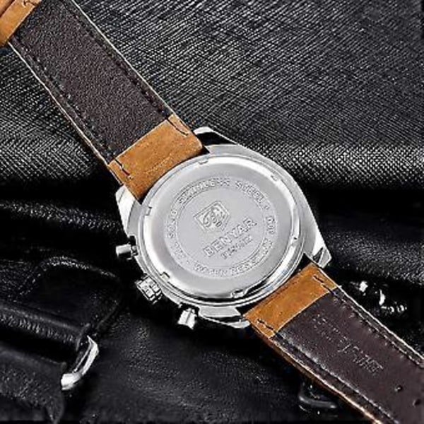 Herrklocka Kronograf Analog Kvartsrörelse Mode Affär Sportklocka