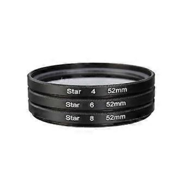 Stjernefilter 4 6 8 Piont til DSLR Kamera 49mm 52mm 55mm 58mm 62mm 67mm 77mm(58mm )
