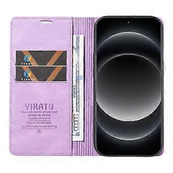 YIKATU YK-004 Til Xiaomi 14 Ultra Wallet Telefonetui Skin-Touch Læder Flip Cover (Style C)
