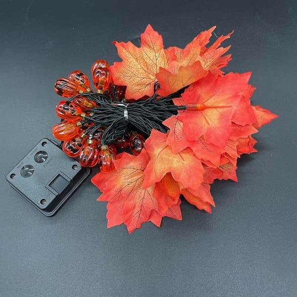 Solcelled Halloween Gresskar Fe Lys 8 Moduser, 7M 50 LED Utendørs M