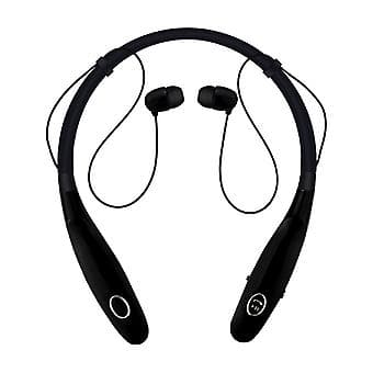 Trådlösa hörlurar Bluetooth 5.0 Headset För iPhone Samsung Android (Svart)