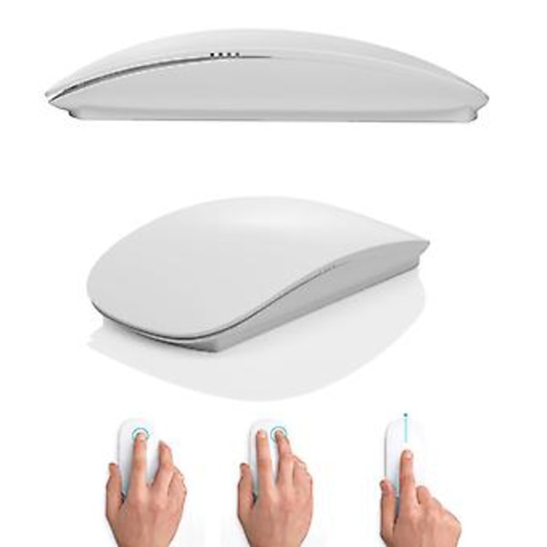 Genopladelig Optisk Trådløs Mus Lydløs Knap Ultratynd Optisk USB 2.4Ghz
