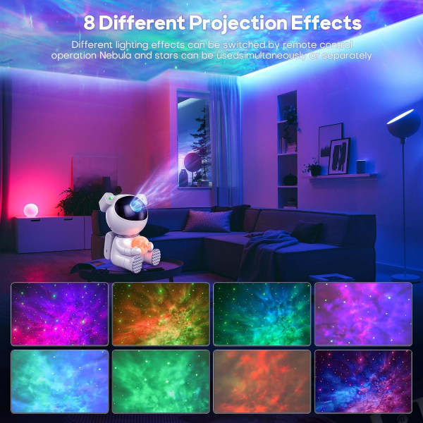 Astronaut lysprojektor - Astronaut Galaxy projektor for soverom