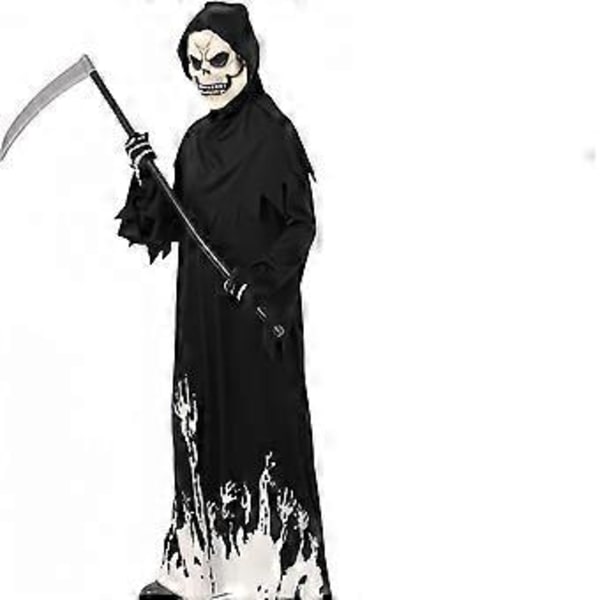 Lasten Kuoleman Asu Halloween Kuoleman Asu Lapsille Pojille Tytöille, Lasten Kuoleman Viitta ja Viikatesetti Z 001 XL(XL Z 001)
