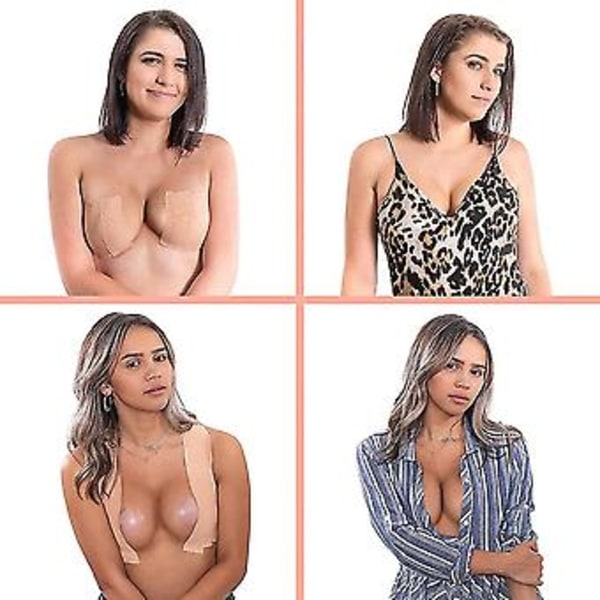 Elastinen mukava rinta-teippaus Strapless Waterproof rintojen nostamiseen (10cm*5m ihonvärinen)