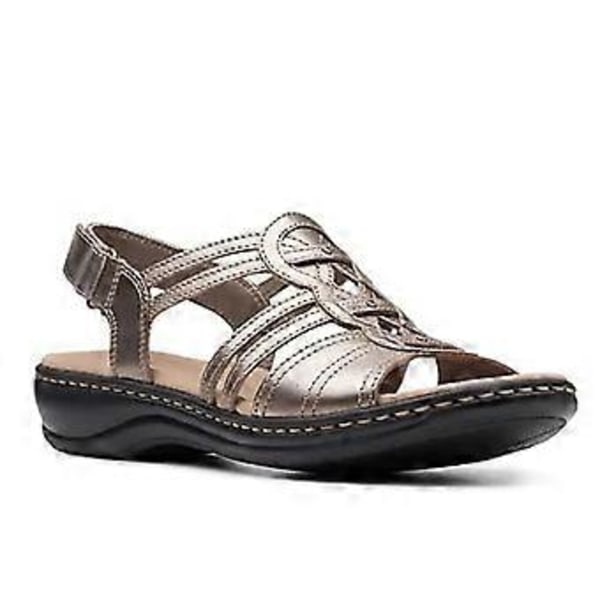 Dames Ortopediske Flat Sandaler Komfortable Sko Sandaler Åpen Tå Ortopedisk Flat (38 Gull)