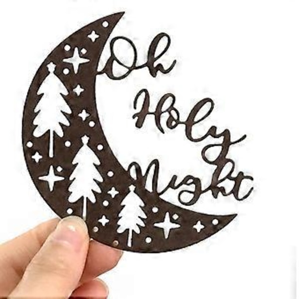 Måne Julgran Metall Skärformar Schablon DIY Scrapbooking Album Papperskort Mall Form Prägling Hantverk