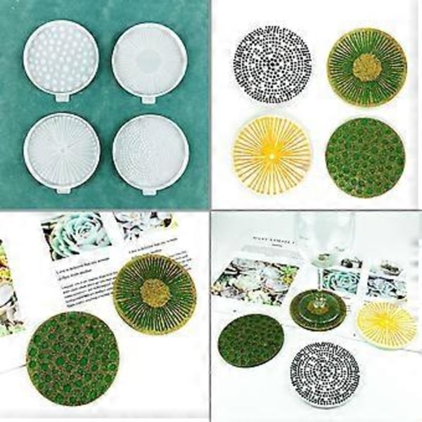 DIY Prikker Leopard Print Tallerken Brik Silikoneform Resin Støbning Rund Form til Støbning af Frugt Kaffe Opbevaringsbakke (C)