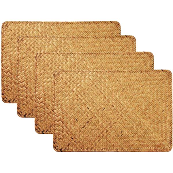 Meriheinän pöytäsetti Rattan-pöytämatot Kudotut placematit
