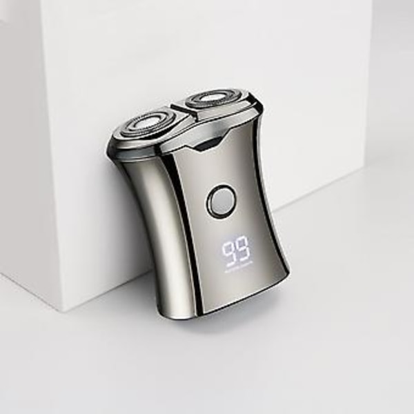 Elektrisk Mini Reisebarbermaskin for Menn - Lommestørrelse Vaskbar Elektronisk Barberhøvel - Menn Ladbar Bærbar Kordløs Barbering