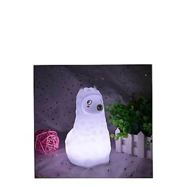 Sööt Alpaca Lasten Yövalo, Silikoninen Latautuva Lastenhuoneen Valo