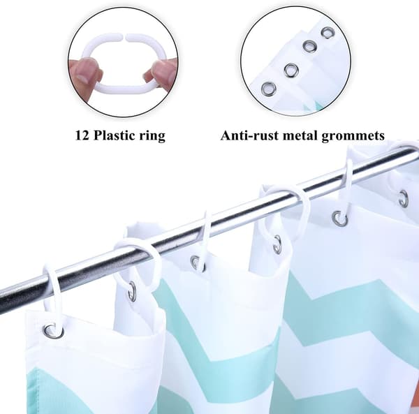 Duschdraperier Mögelbeständiga Vattentäta Ljusgröna Polyester Shower