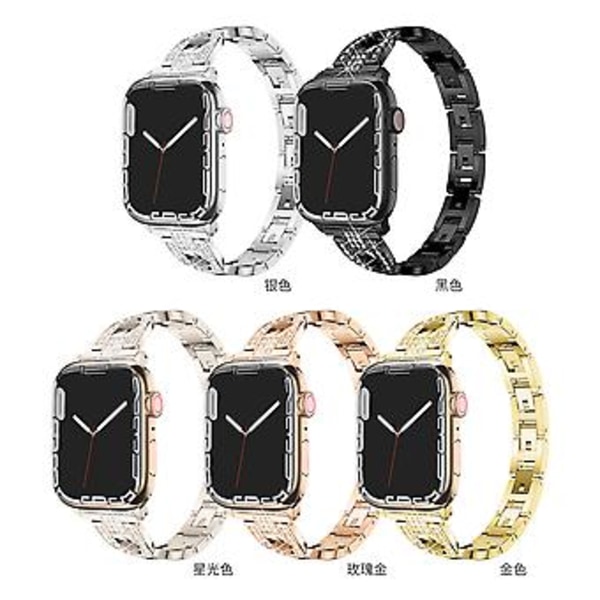 Kompatibel med Apple Watch Armband Rostfritt Stål Kompatibel /41/40/38 Mm För Kvinnor Män, Smalt Ersättningsarmband För Apple Watch Serie 7/se/6/5/4/3/2/1(