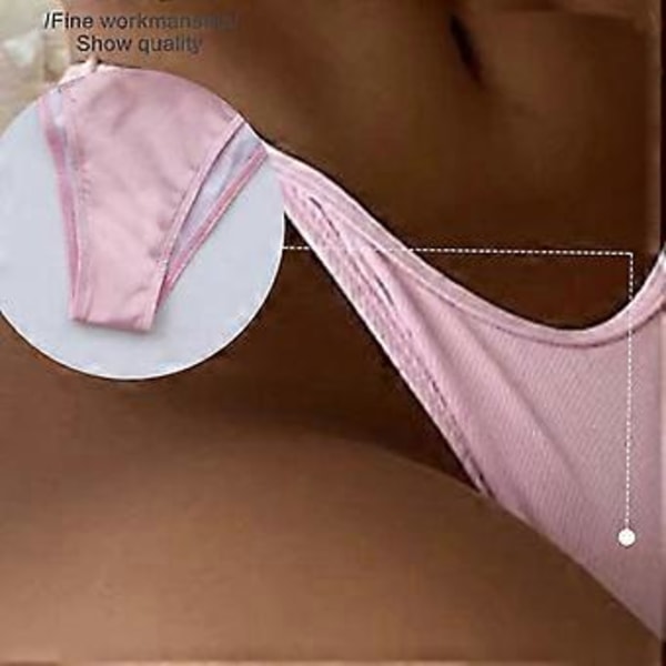 Dame Bikini Slank Strandtøj Sæt Sexet Lille Bryst Badedragt Samlet Wrap Svømme Badedragt med Overtræk Pink S(S Pink)