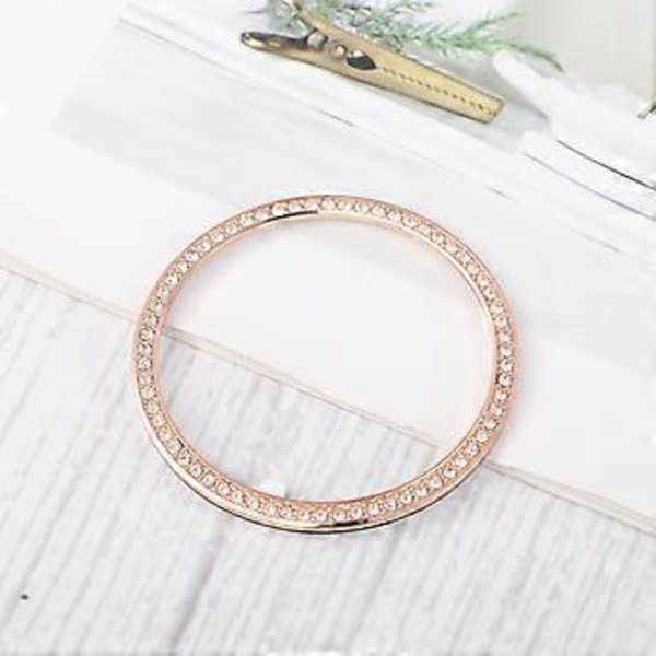 Diamantmonterad Bezel Ring Bezel Loop Skydd mot repor och kollisioner Kompatibel för Galaxy Watch (42mm, Roséguld)