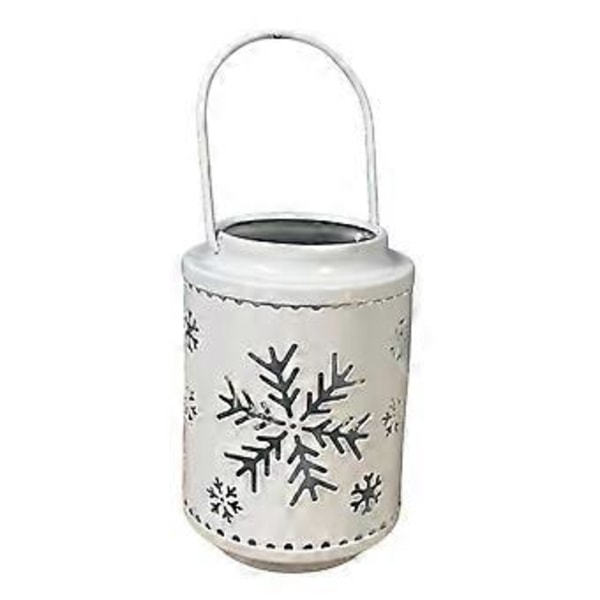 Lyslykt Lysestake Vintage Lysestaker for Midtstykke Bryllup Innendørs (Snøfnugg)