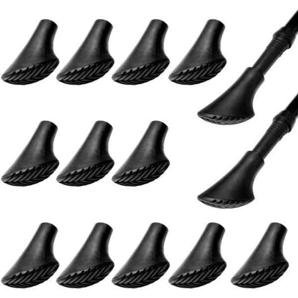 14 PCS Klatrestokkfotdeksler, Gåstavspiss, for Nordic Walking Tre