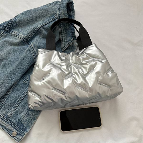 Mote og luksuriøs fluffy tote bag, romveske, bomullshånd