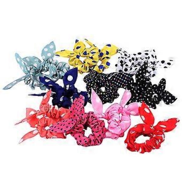 Flickmode Prickig Kaninöron Dekor Hårband Scrunchie Hästsvanshållare Qinhai