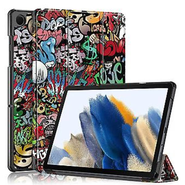 Smart Læder Tablet Etui Til Samsung Galaxy Tab A9 Plus (Graffiti)