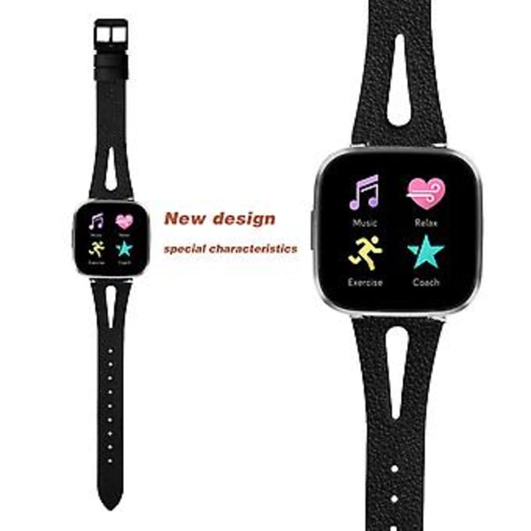 Fitbit Versa 2 -rannekkeelle (Musta)