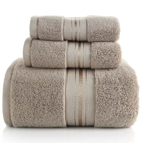 Handdukar - Set om 3 100% bomull badlakan - 75*150cm+34*75cm+34*3
