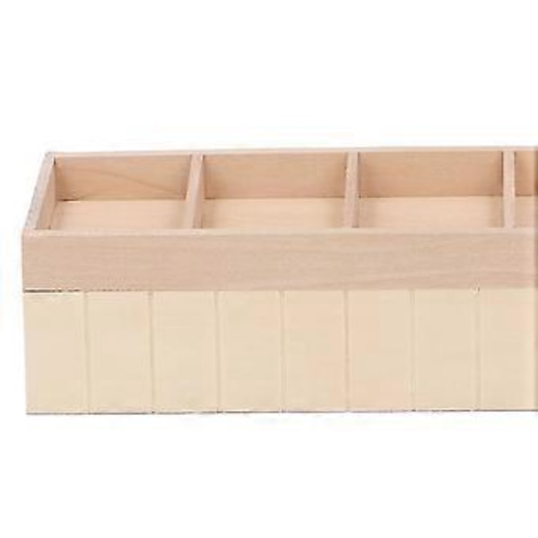1:12 Skala Dockhus Fruktstånd Miniatyr Display DIY Målning 4 Fack Björk Trä Dockhus Frukt Grönsakshylla