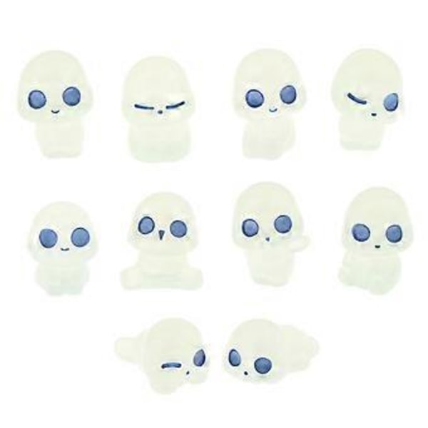 10 stk. Fe Have Tilbehør Udendørs Dekoration Mikro Landskab Samlinger Resin Elvere Miniature til Soveværelse Græsplæne Baghave (Grønt Lys)