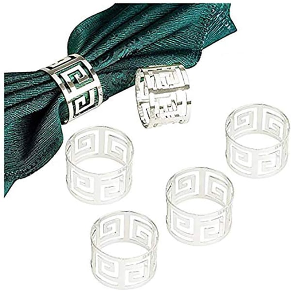 Servietringe og -holdere, 6/12 stk. Metal Servietring Serviet Lo