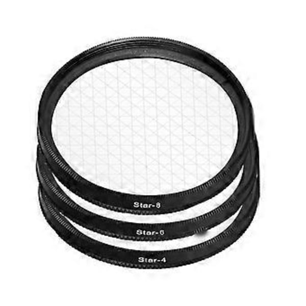 Stjernefilter 4 6 8 Punkt for DSLR Kamera 49mm 52mm 55mm 58mm 62mm 67mm 77mm(77mm )