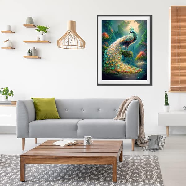 30 x 40 cm, Peacock Diamond Painting - Timanttibrodeeraus