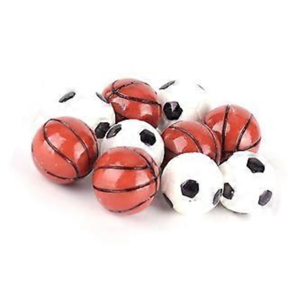 10 st 1:12 Dockhus Boll Modell Miniatyr Harts Fotboll Basketboll Leksaker för Dockhus Dekoration