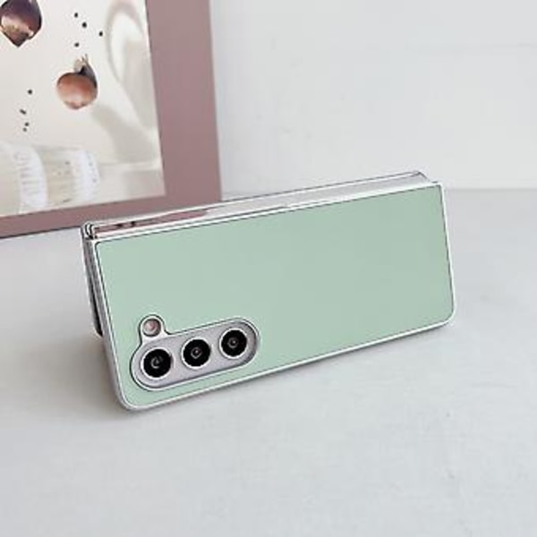 Metall Patent PU-fodral för Samsung Galaxy Z Fold4 5G (Rosa)