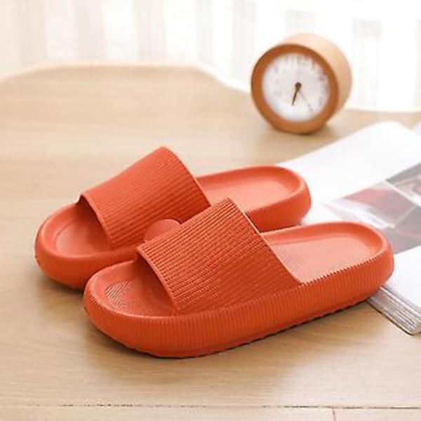 Tjocka Plattform Badrum Hemtofflor Kvinnor Mode Mjuk Sula Eva Inomhus Sandaler Kvinna Sandaler 2022 Sommar Halksäker (38-39 Orange)