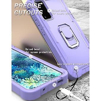 Samsung Galaxy S20 FE / FE 5G:lle PC + Kumi Case (Violetti)