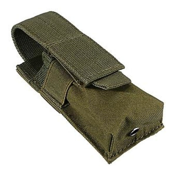 Taktisk Molle LED Ficklampshållare Bälteshölster Nylon Ficklampsfodral (Armégrön)