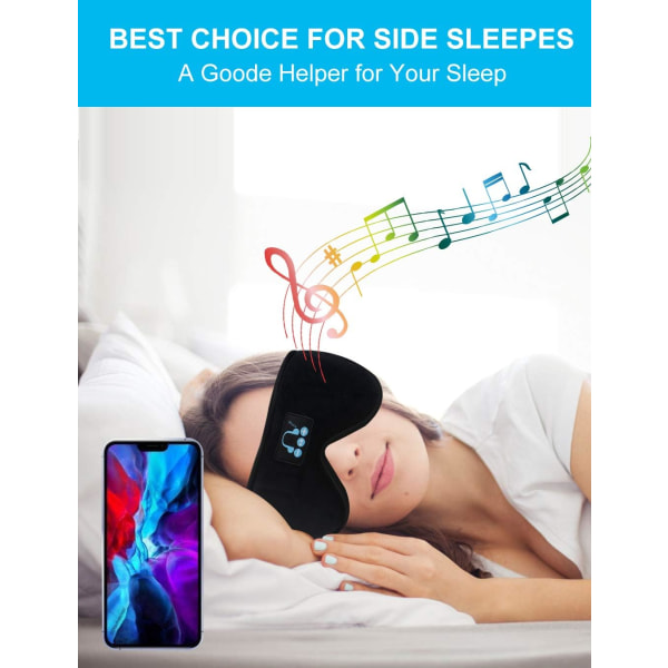 Bluetooth Eye Mask Sleep Headphone, 3D Sleep Mask Wireless Blueto