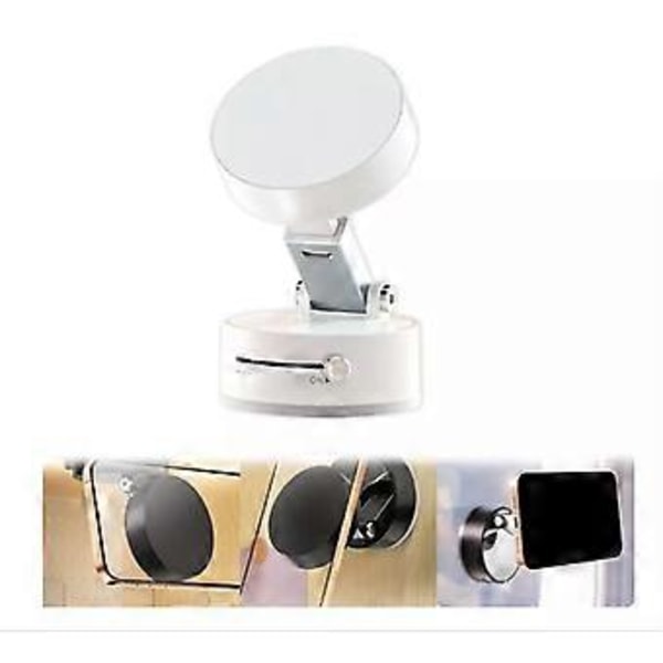 Magneettinen puhelinpidike autoon, 360° kääntyvä imukuppipidike imu-adsorptio (valkoinen)