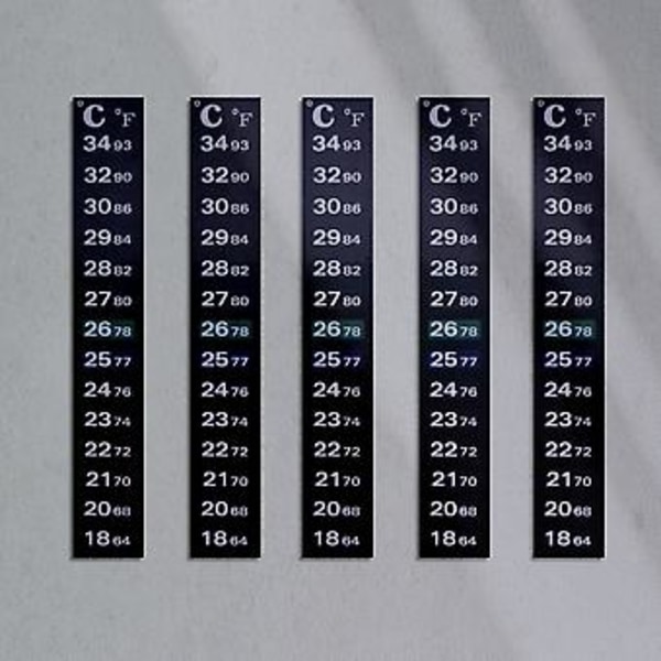 5 stk. LCD Termometer Temperatur Selvklæbende Mærkat Klæbestrimmel Akvarium Tank( )