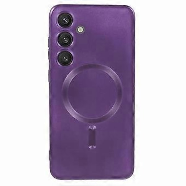 Samsung Galaxy S24+ -kotelo, jossa on linssin suojakalvo, MagSafe-yhteensopiva kumipinnoitettu TPU-puhelimen suojakotelo (tyyli C)