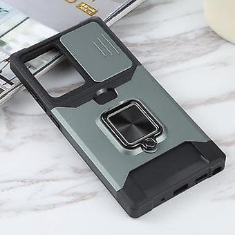 PC + TPU -kotelo Samsung Galaxy Note20 Ultralle (Tummanvihreä)