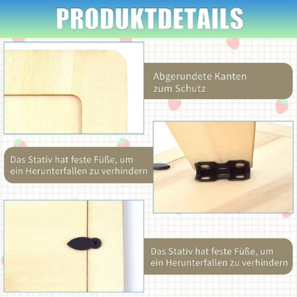 4 kpl A6 puukehystä, 14x19cm tyhjä puukehys, DIY-kuv框, jossa timantinmuotoinen